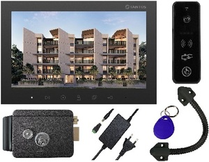 Комплект видеодомофона Tantos Leon HD WiFi black EM KIT - Интернет-магазин Tantos