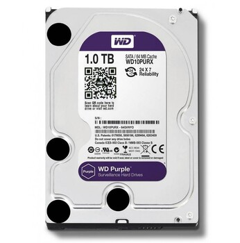 Жесткий диск WD Purple WD10PURZ, 1ТБ, HDD, SATA III, 3.5" - TANTOS|ТАНТОС Системы видеонаблюдения и видеодомофонов | Официальный дилер бренда ТАНТОС на Урале - Tantos-ekb.ru
