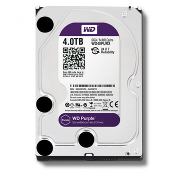 Жесткий диск WD Purple WD40PURZ, 4ТБ, HDD, SATA III, 3.5" - TANTOS|ТАНТОС Системы видеонаблюдения и видеодомофонов | Официальный дилер бренда ТАНТОС на Урале - Tantos-ekb.ru